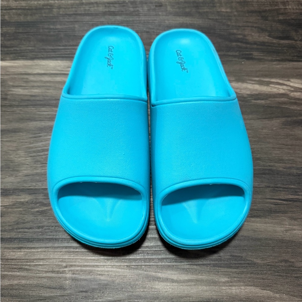 Cat & Jack Bright Blue Slide Sandals